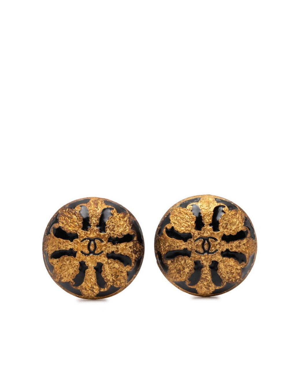 Chanel Cc Logo Clip-On Earrings Metal #250191C57B